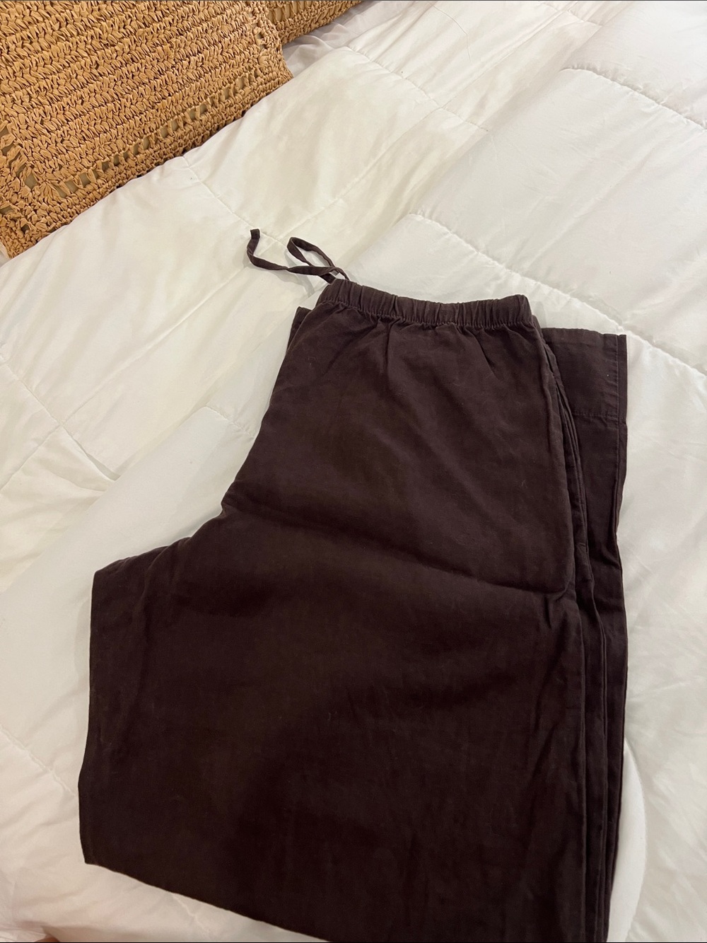 Women’s chocolate brown linen Pants
